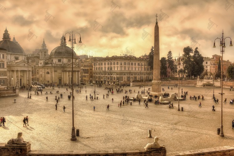Piazza del Popolo, one of the most beautiful squares in Rome.